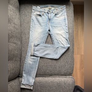R13 Light Wash Skinny Jeans